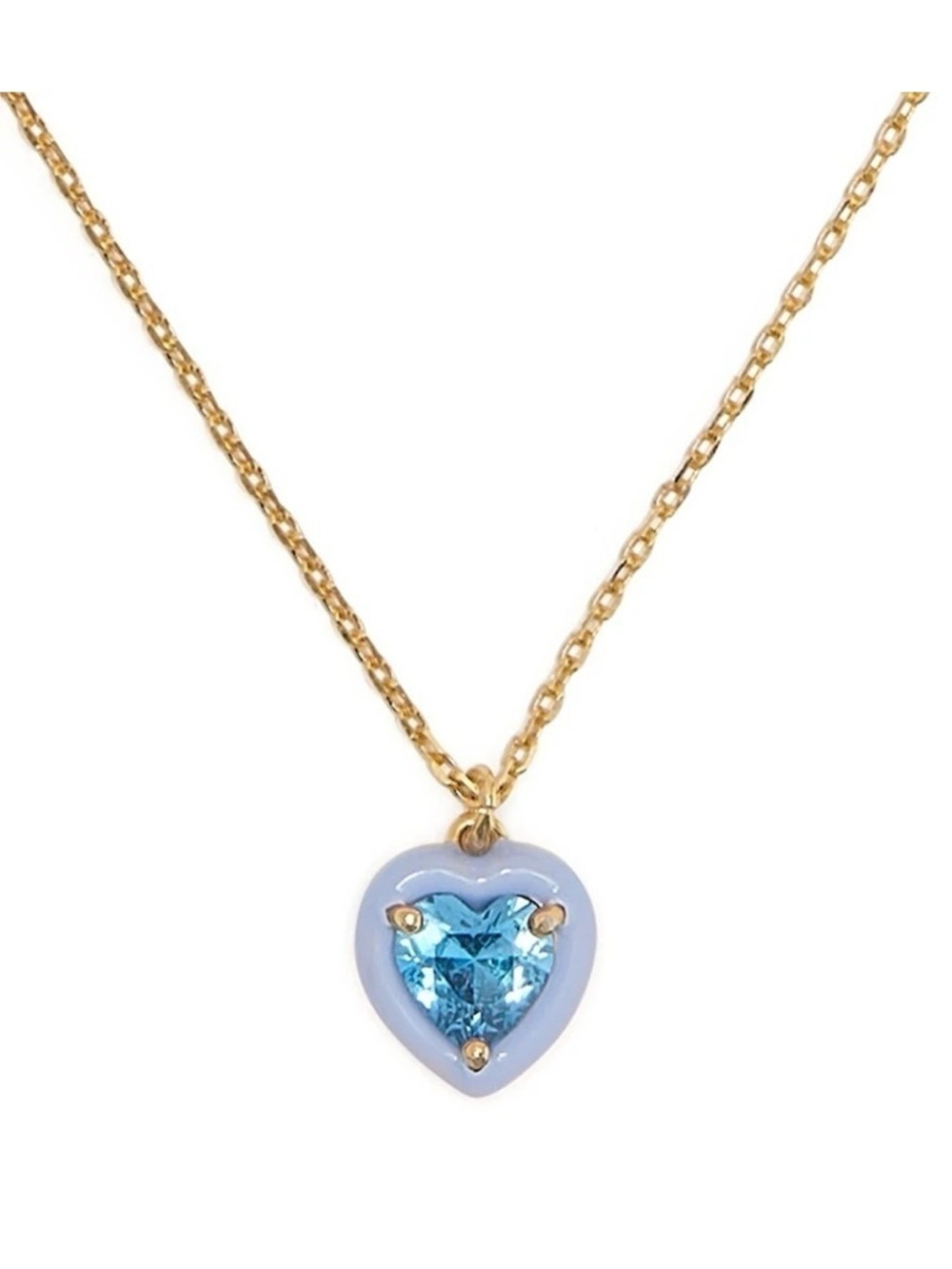 BNWT Kate Spade Sweetheart Mini Pendant blue Necklace
